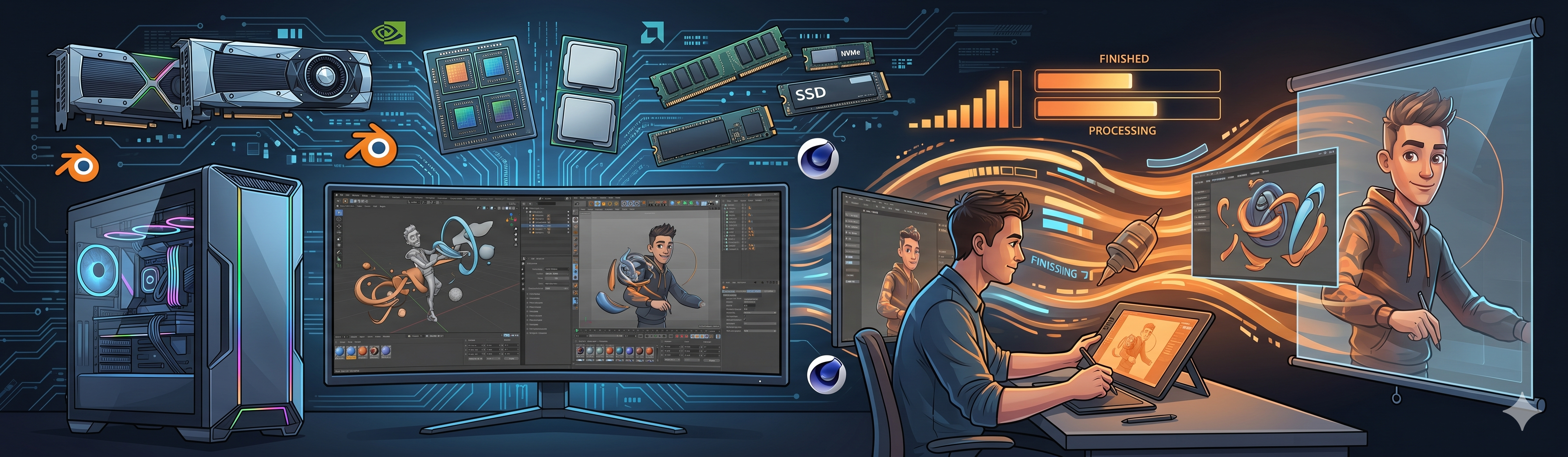 System requirments for Cinema 4D and Blender